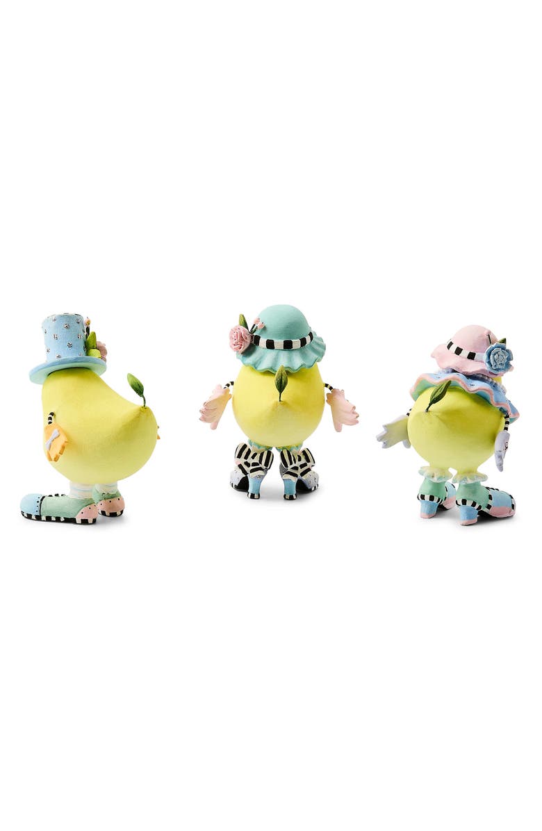 MACKENZIE CHILDS Patience Brewster Set of 3 Chick Figurines, Alternate, color, Yellow