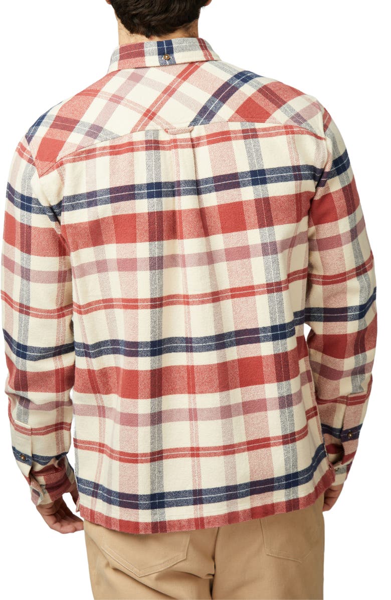Ben Sherman Regular Fit Plaid Cotton Flannel Button-Down Shirt, Alternate, color, 