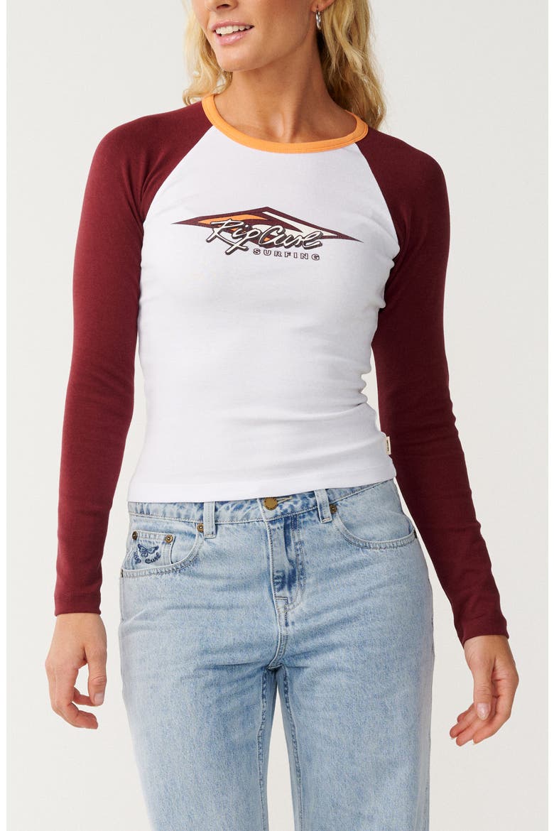 Island Dreams Raglan Long Sleeve Tee, Main, color, WHITE