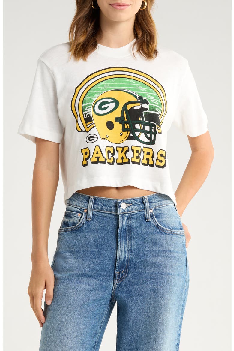 Packers Game Time Cotton Graphic Baby Tee, Main, color, VINTAGE WHITE
