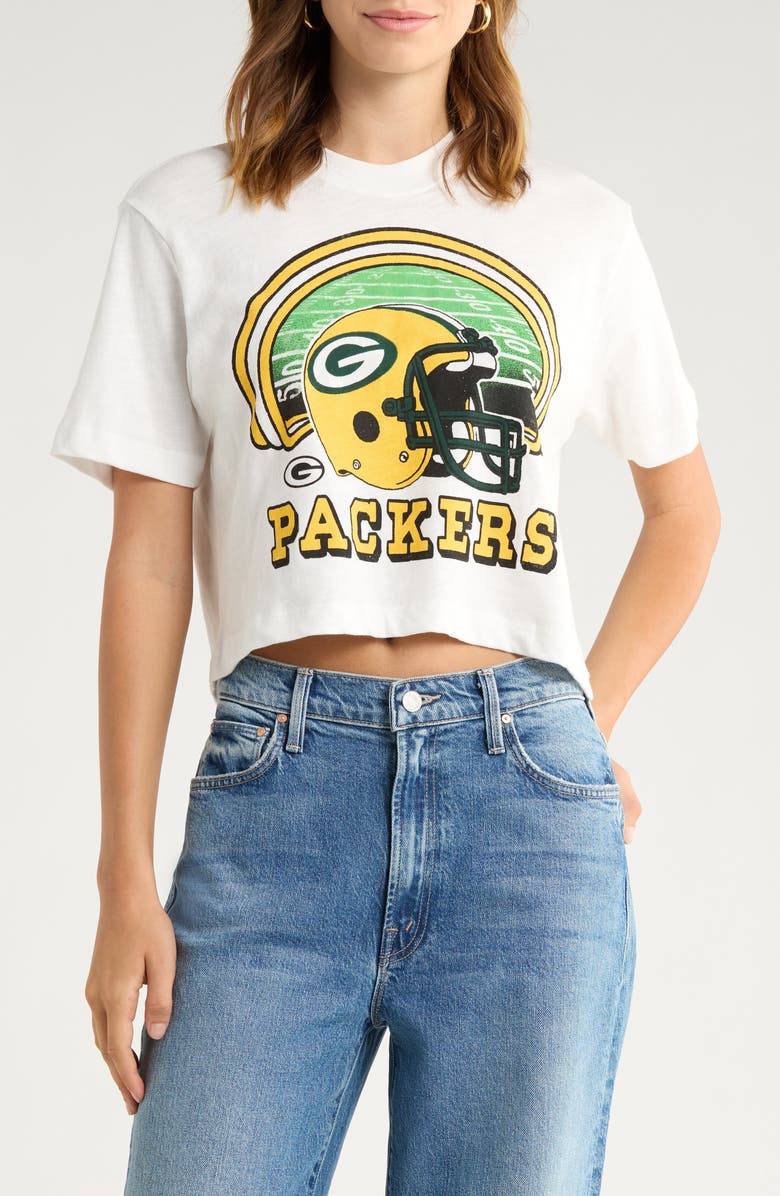 Junk Food Packers Game Time Cotton Graphic Baby Tee, Main, color, Vintage White