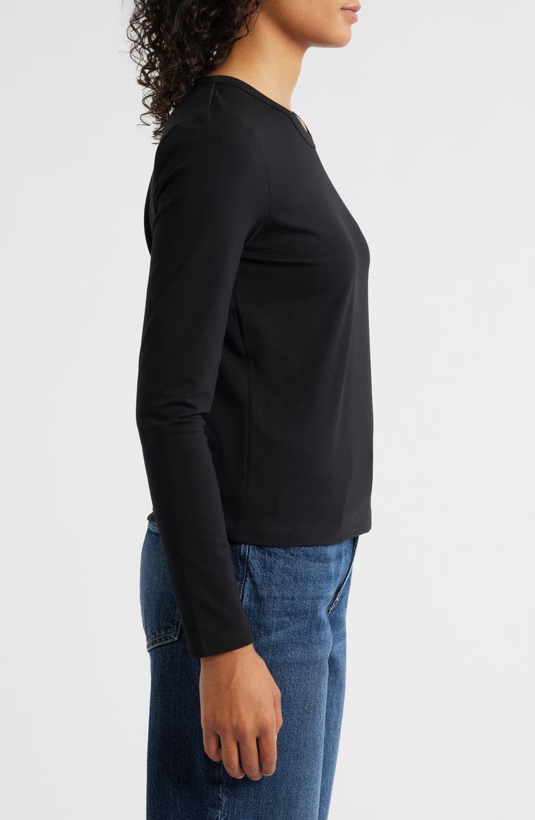 NIC+ZOE Perfect Knit Long Sleeve Top, Alternate, color, Black Onyx