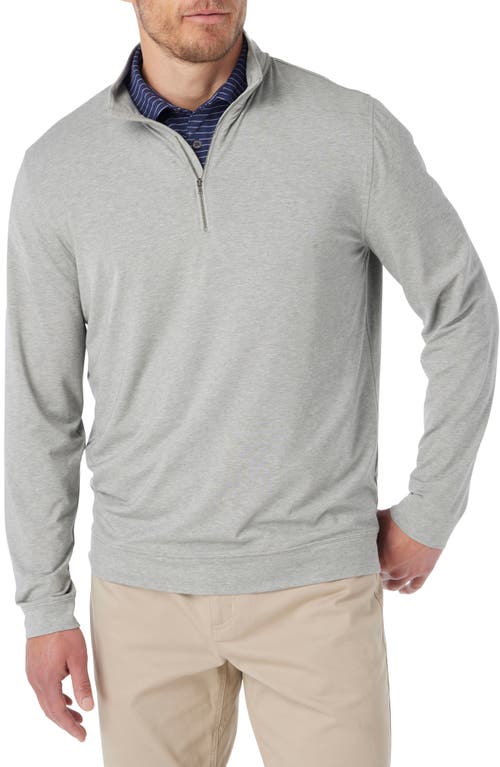 Fair Harbor Compass Performance Quarter Zip in Heather Grey  product