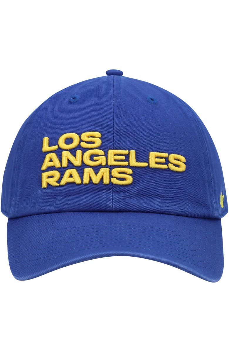 '47 Men's '47 Royal Los Angeles Rams Clean Up Team Script Adjustable Hat, Alternate, color, Royal