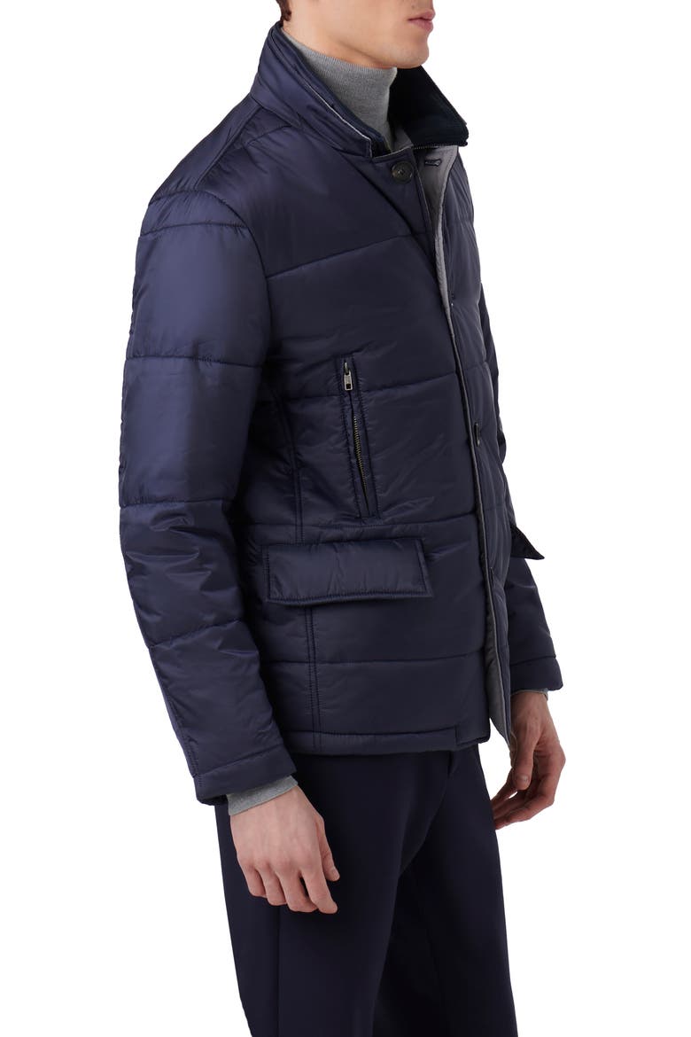 Water Repellent Quilted Jacket, Alternate, color, NAVY