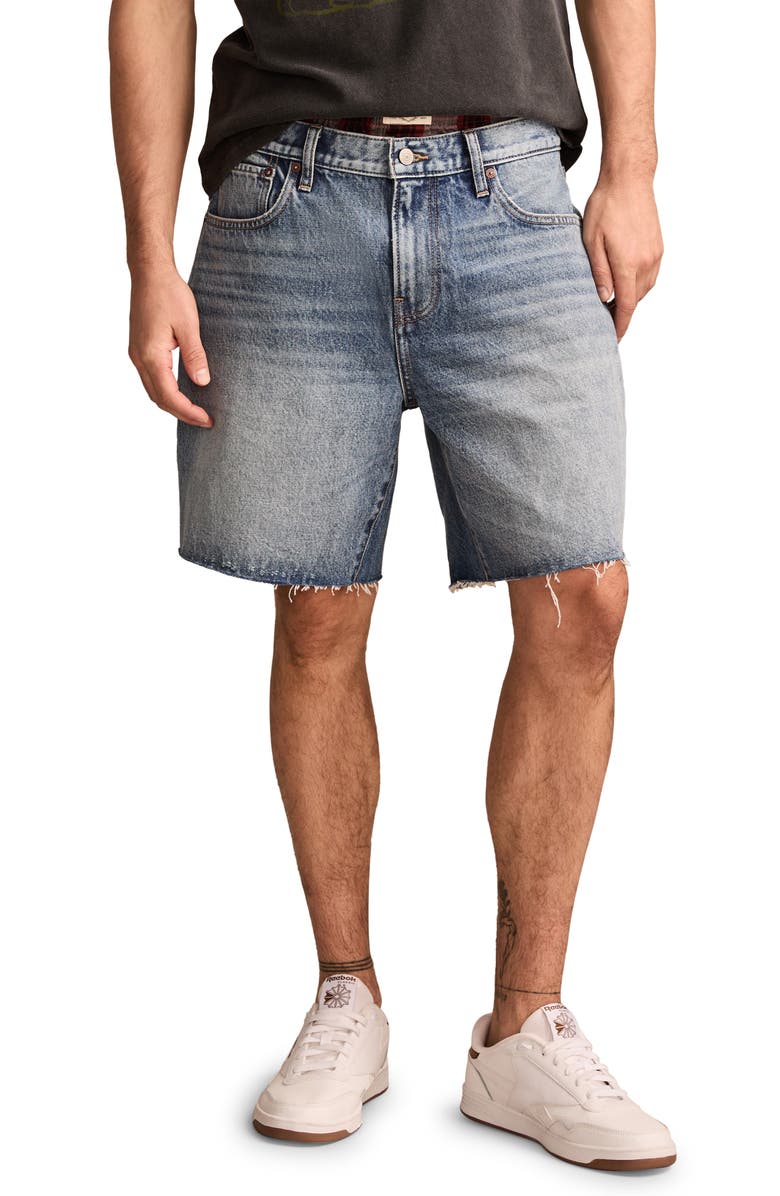 Lucky Brand Loose Cutoff Denim Shorts, Main, color, Sunset