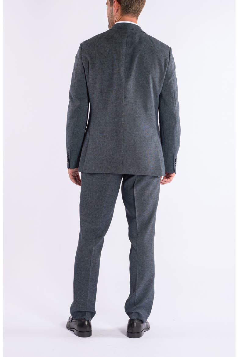 Hoxton Trim Fit Charcoal Notch Lapel Knit Suit, Alternate, color, GREY