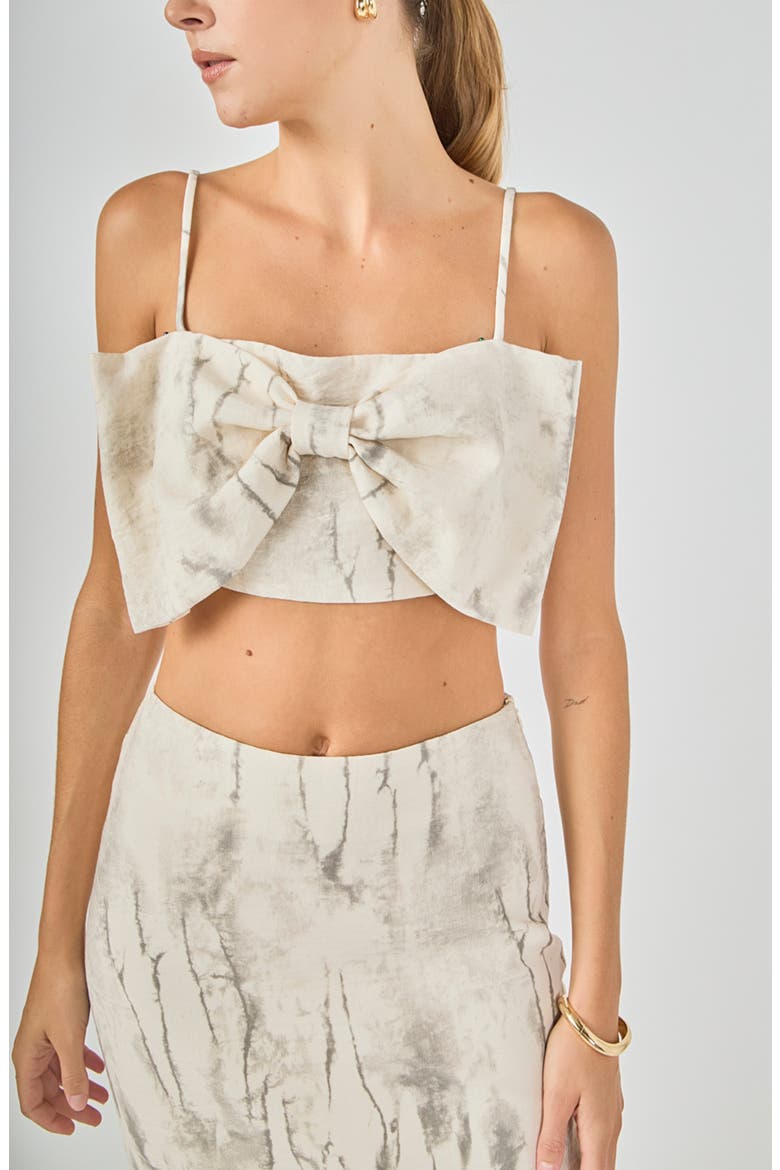 Oversized Bow Cropped Top, Alternate, color, SAND
