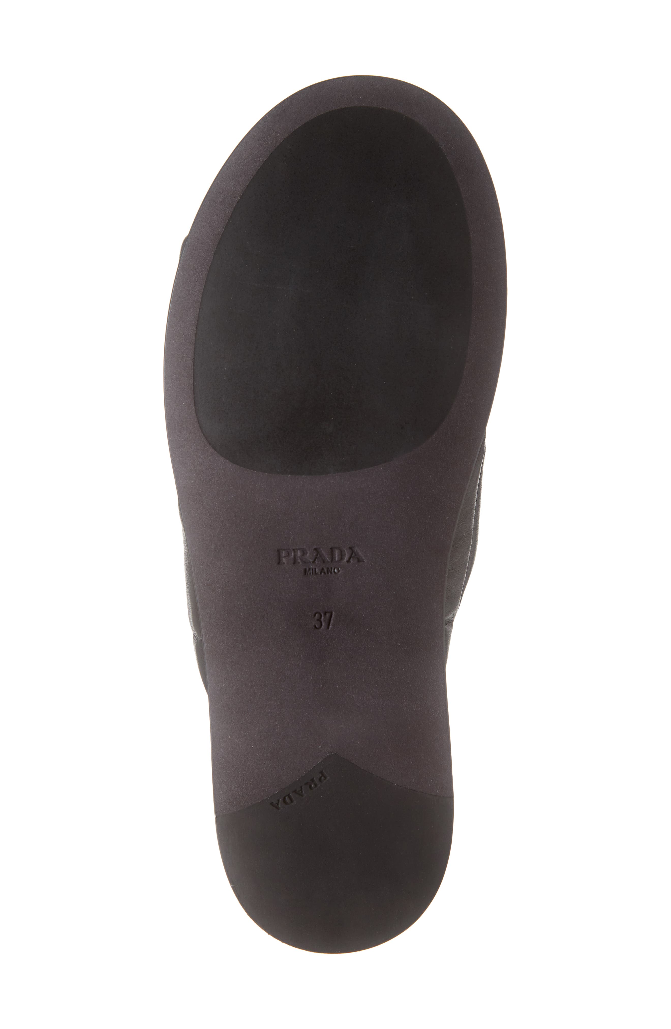 Prada Logo Cross Strap Slide Sandal, Alternate, color, 