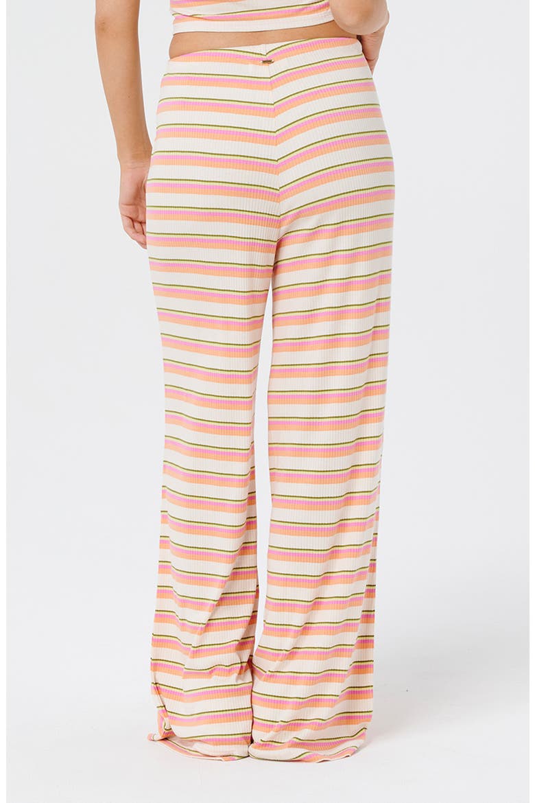 Topanga Canyon Rib Stripe Wide Leg Pants, Alternate, color, PEACH