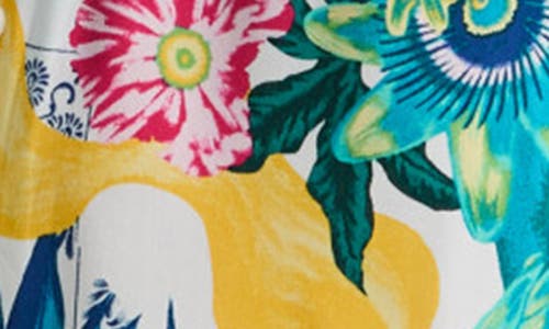 Original Penguin Floral Camp Shirt In Blue