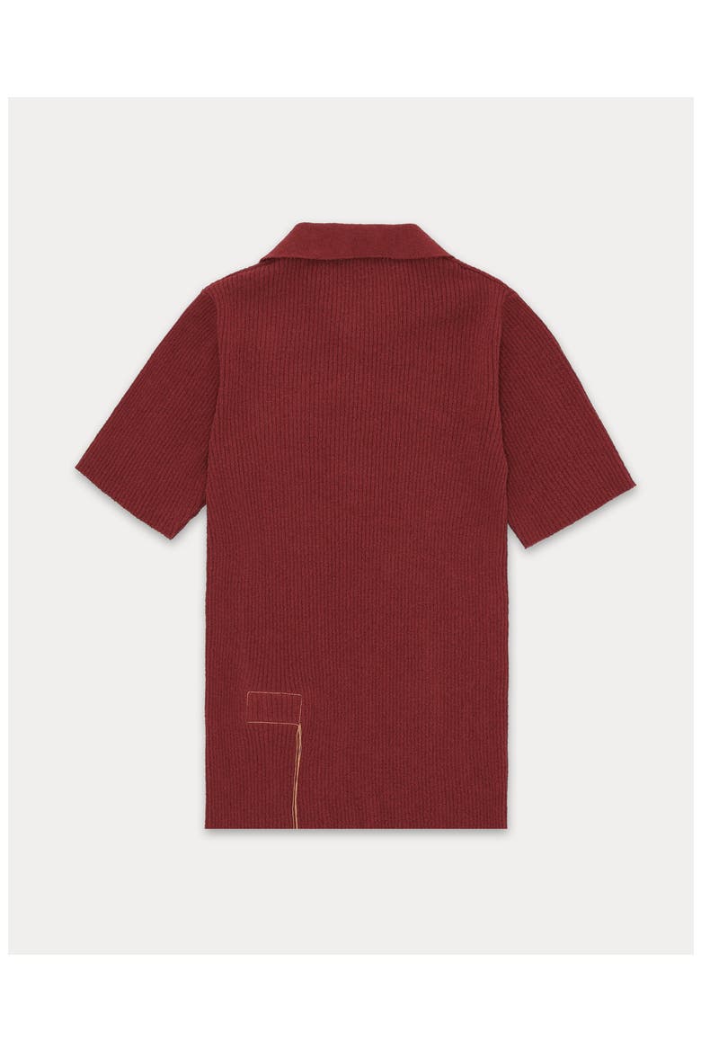 Camille Terry Polo Shirt, Alternate, color, Burgundy