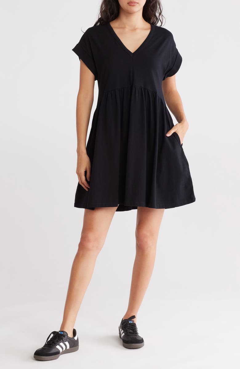 Melrose and Market V-Neck Short Sleeve Minidress, Main, color,