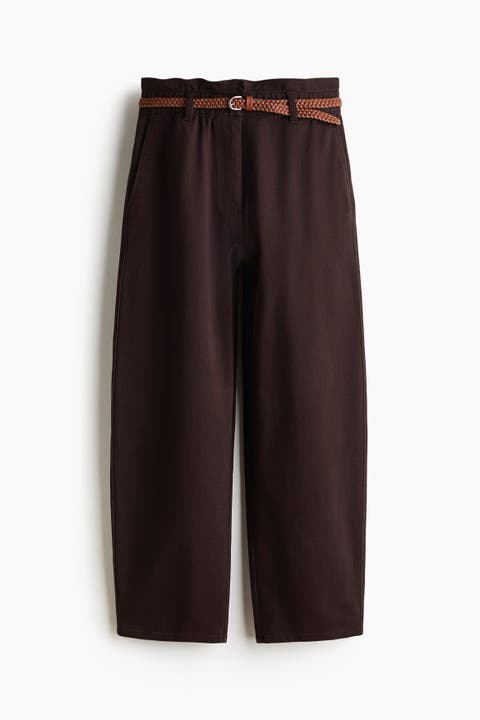 Belted Barrel Trousers