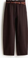 H&M Belted Barrel Trousers