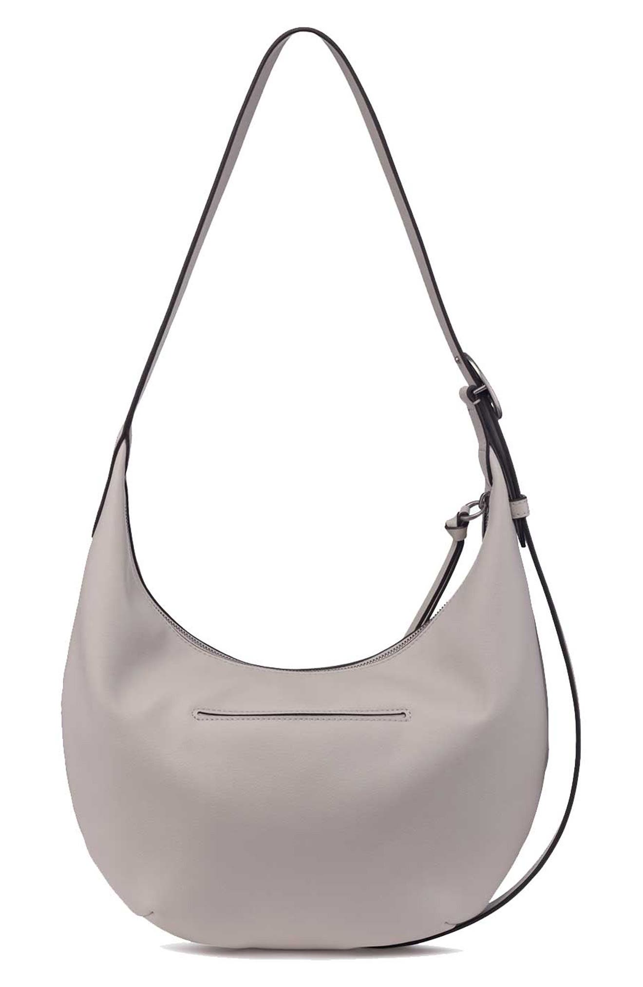Oryany Crescent Leather Shoulder Bag, Alternate, color, Ecru White