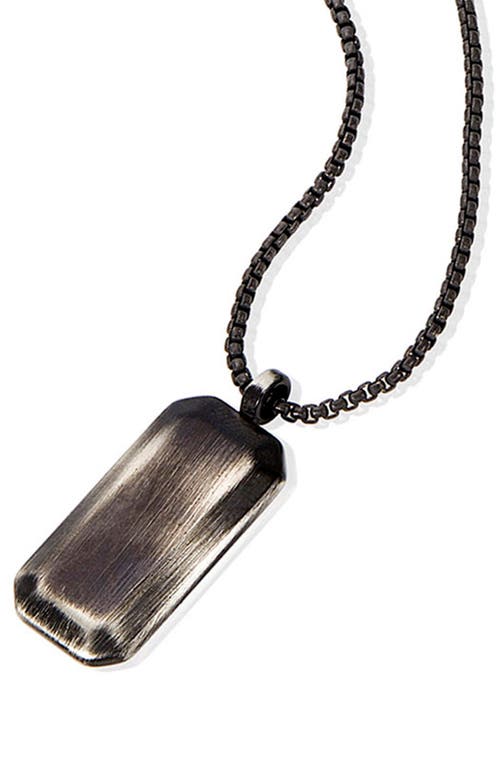 West Coast Jewelry Mens' Brushed Stainless Steel Dog Tag Necklace In Gunmetal