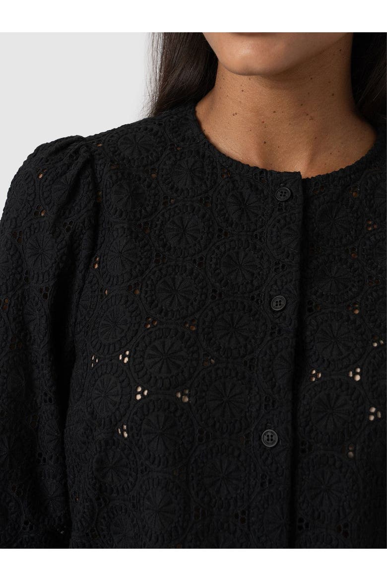 Tabitha Blouse, Alternate, color, Black Broderie
