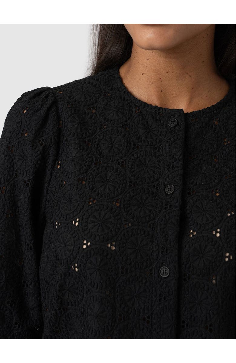 Saint + Sofia Tabitha Blouse, Alternate, color, Black Broderie