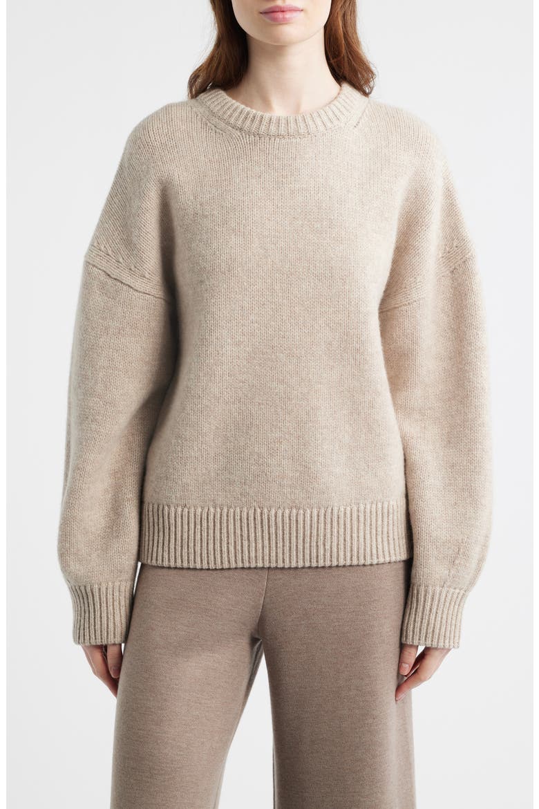 Bear Chunky Relaxed Wool Sweater, Main, color, OATMEAL