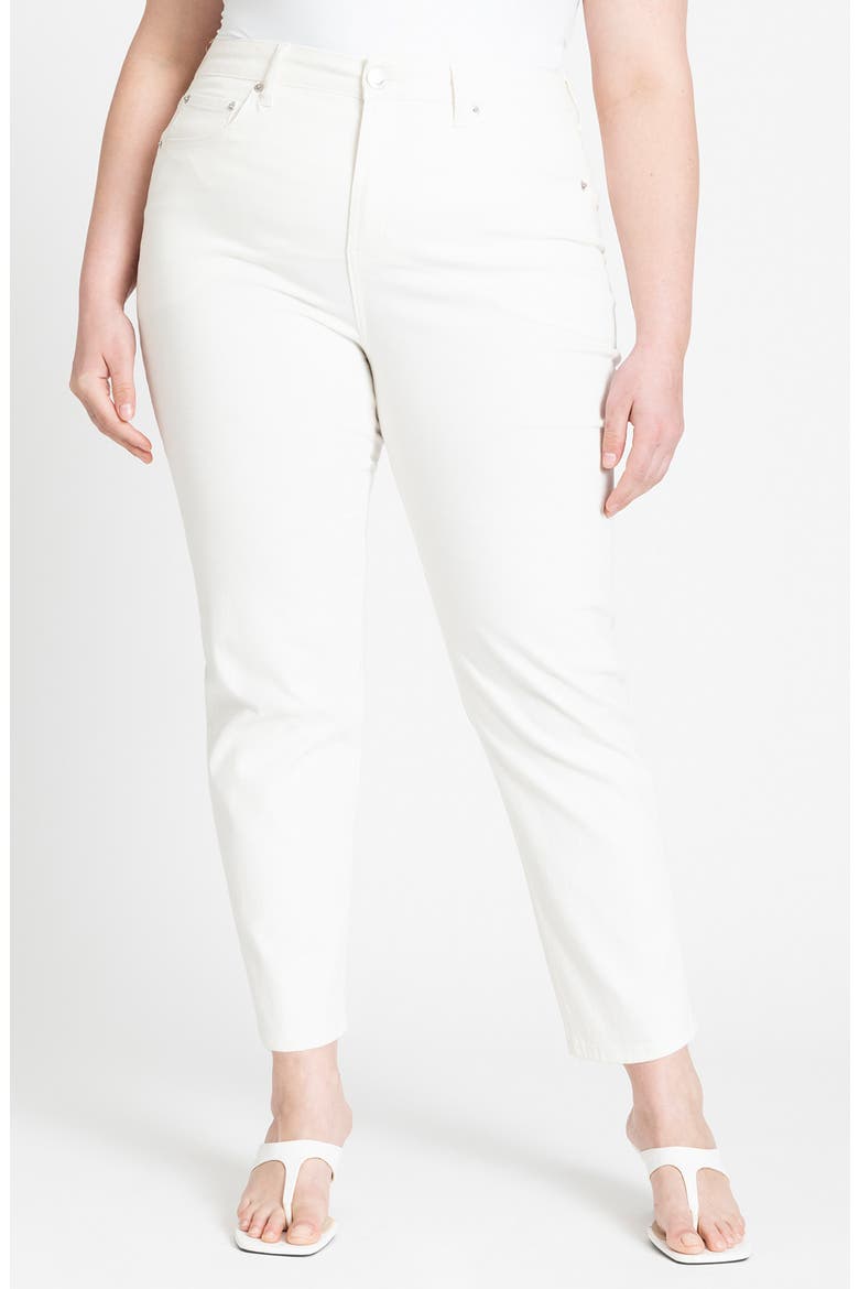 The Leigh Super Stretch Slim Leg Jean, Main, color, WHITE