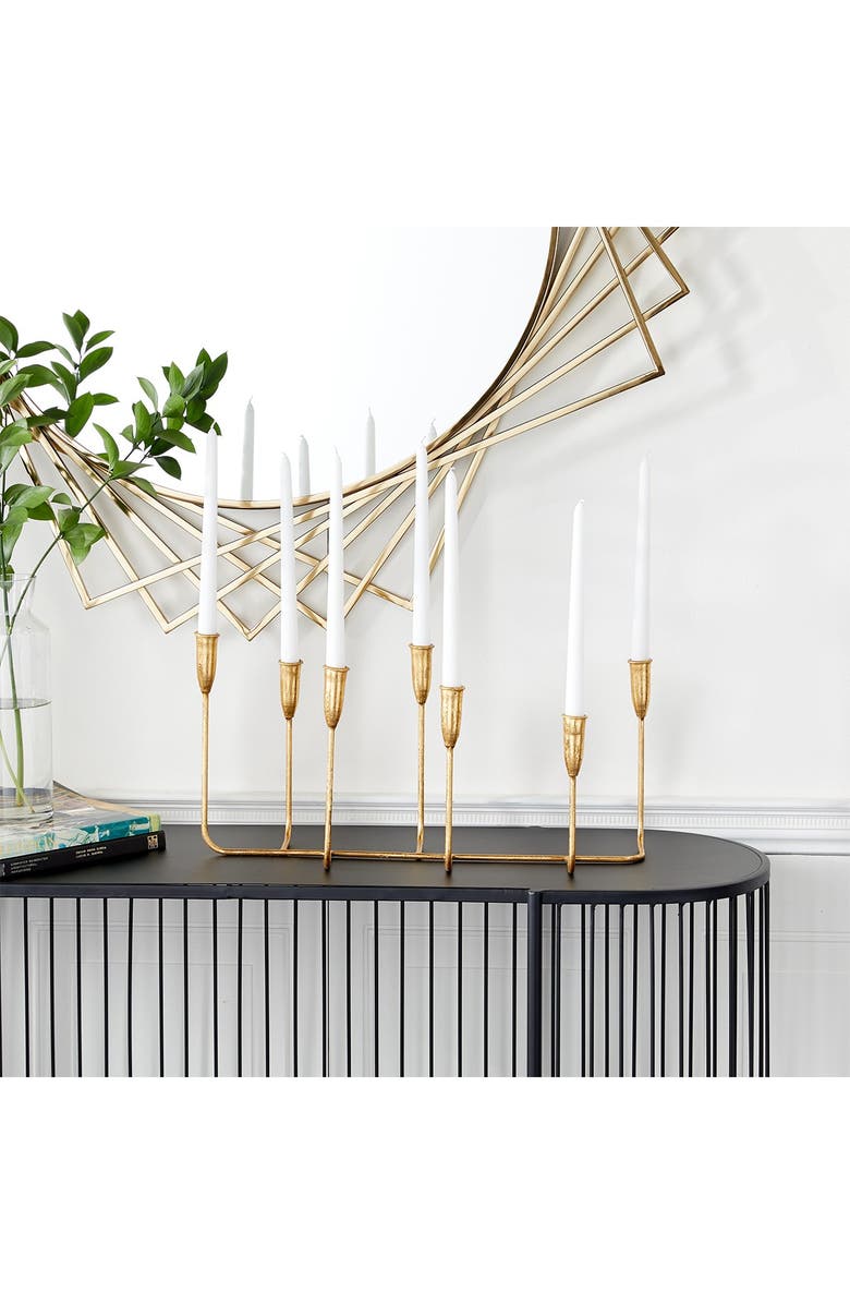 COSMO BY COSMOPOLITAN Goldtone Metal 7-Candle Candelabra, Alternate, color, Gold