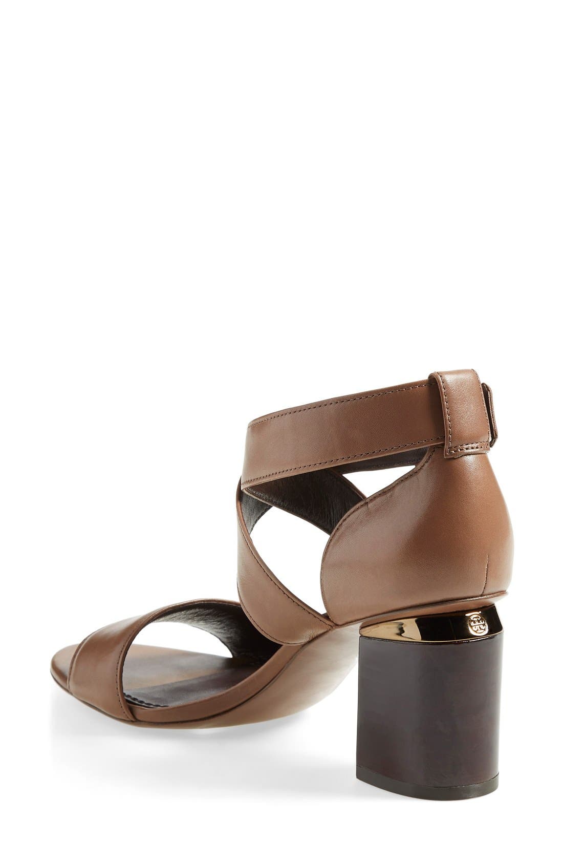 'Jones' Cross Strap Sandal, Alternate, color, BISTRO BROWN