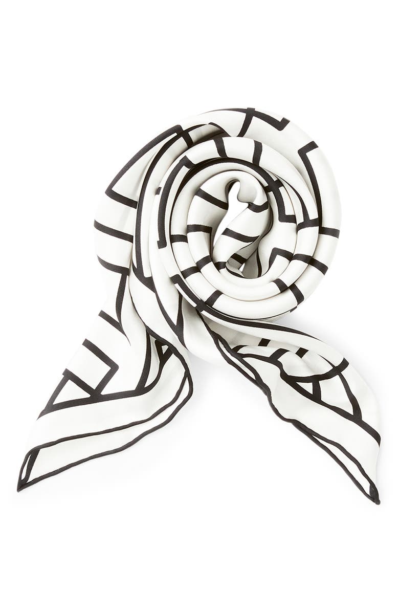 Lafayette 148 New York Icon Print Silk Scarf, Alternate, color,