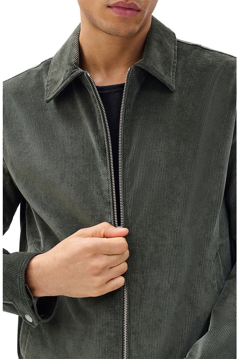 Melrose Stretch Cotton Corduroy Zip Jacket, Alternate, color, DARK SHADOW