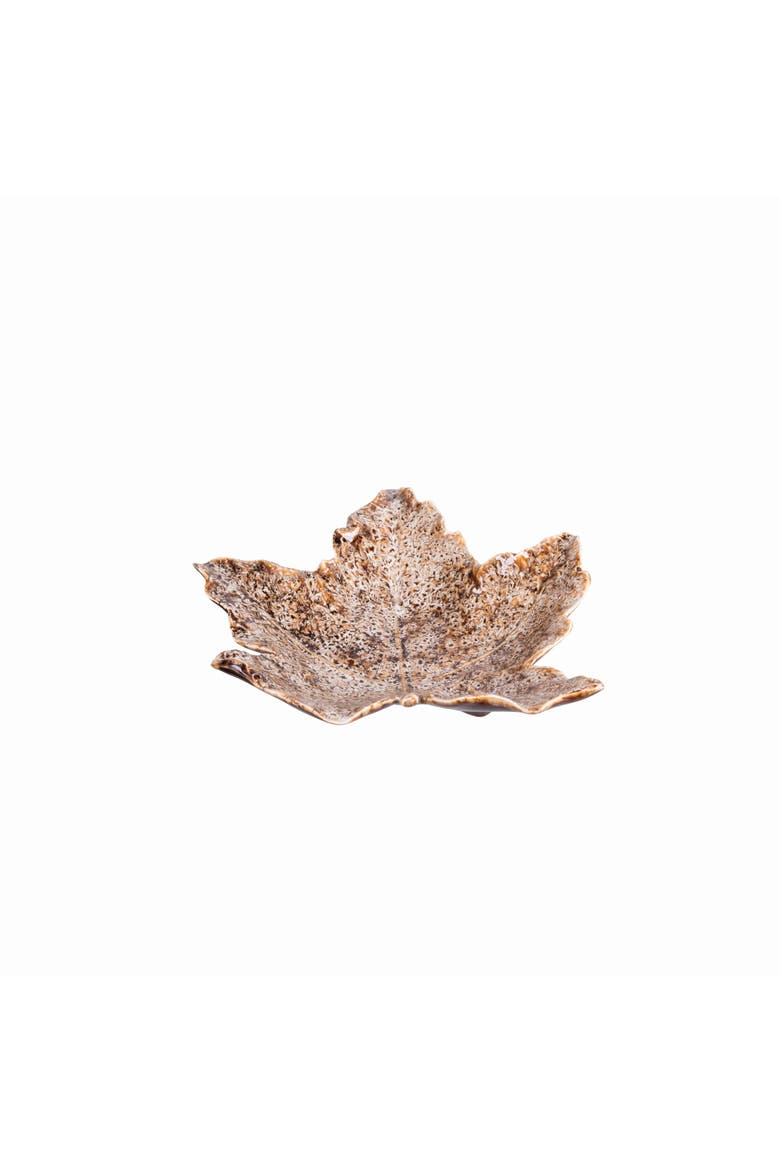 Cream Leaf Plate, Alternate, color, Yellow