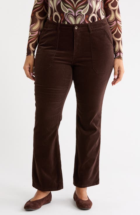 Braxton High Waist Bootcut Corduroy Pants
