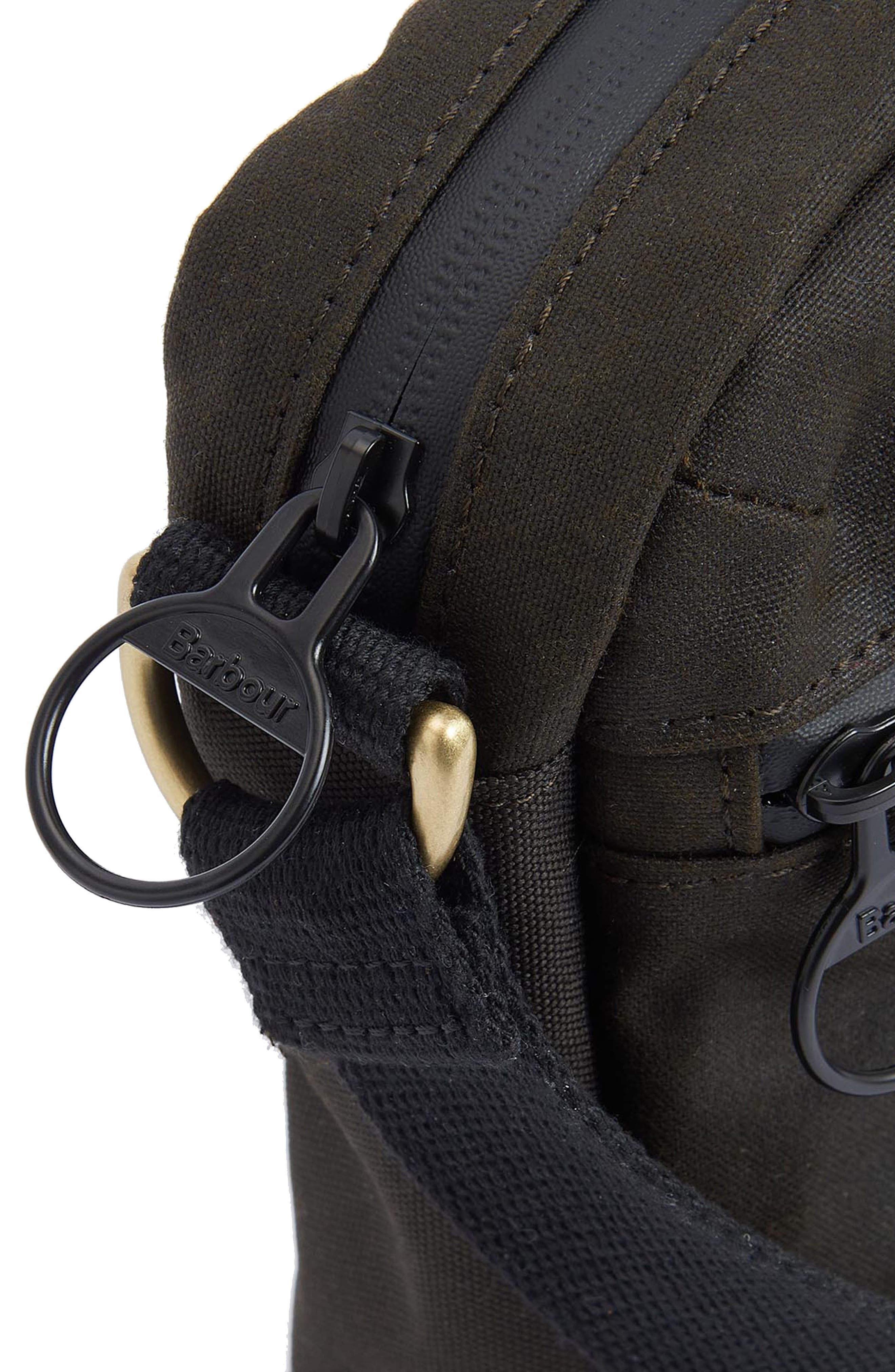 Barbour Field Water Resistant Waxed Cotton Crossbody Bag, Alternate, color, 