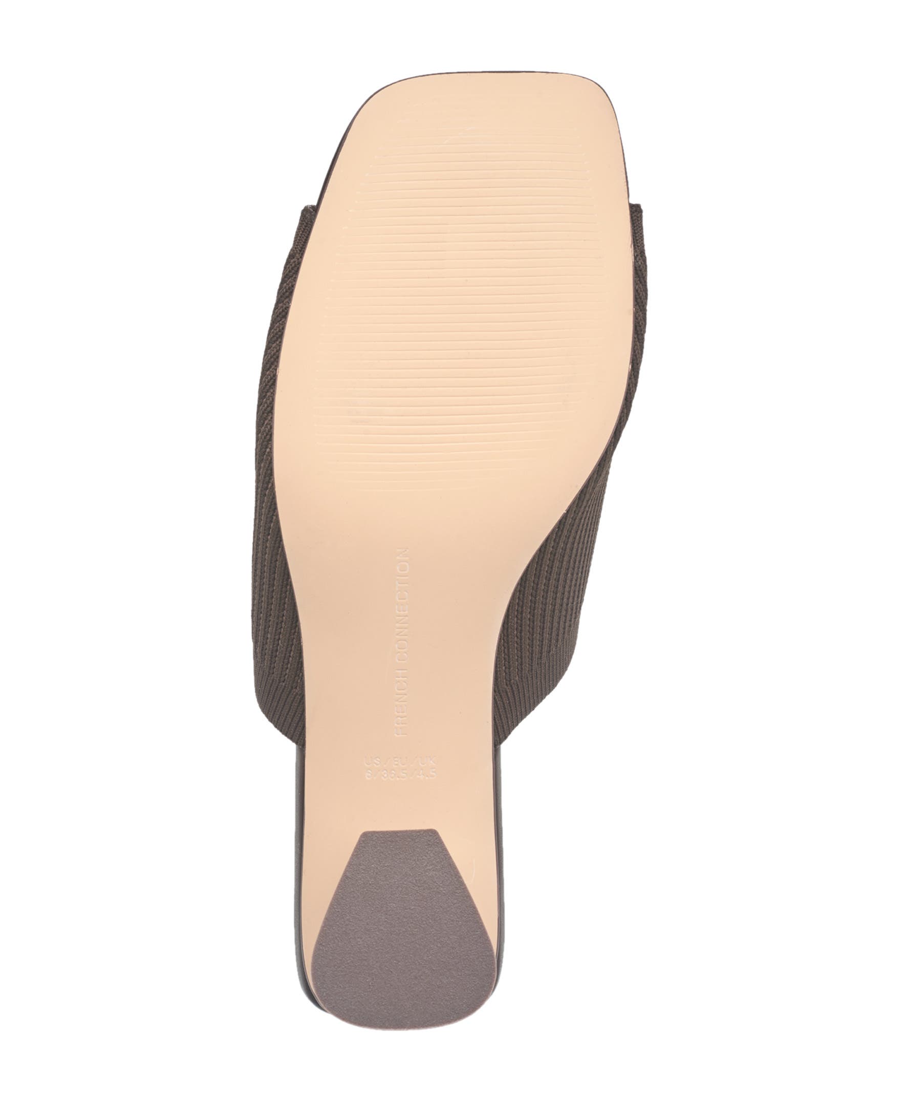 French Connection Styles Knit Stretch Mule, Alternate, color, Chocolate