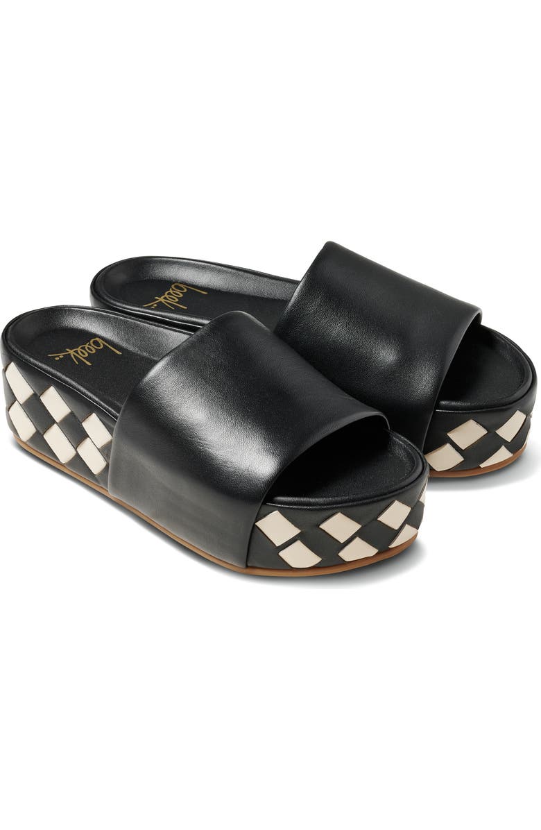 Beek Albatross Woven Slide, Main, color, Eggshell/ Black