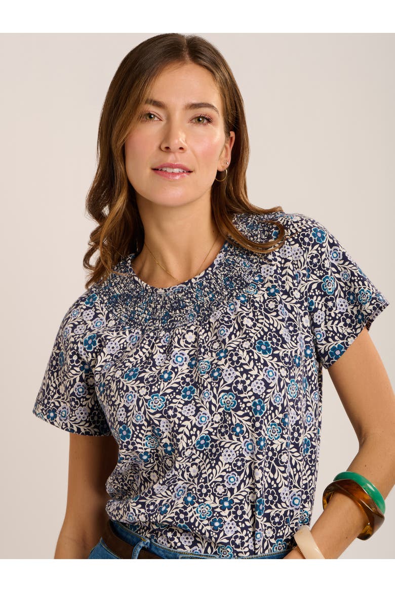 Jessica Floral T-shirt, Alternate, color, Navy