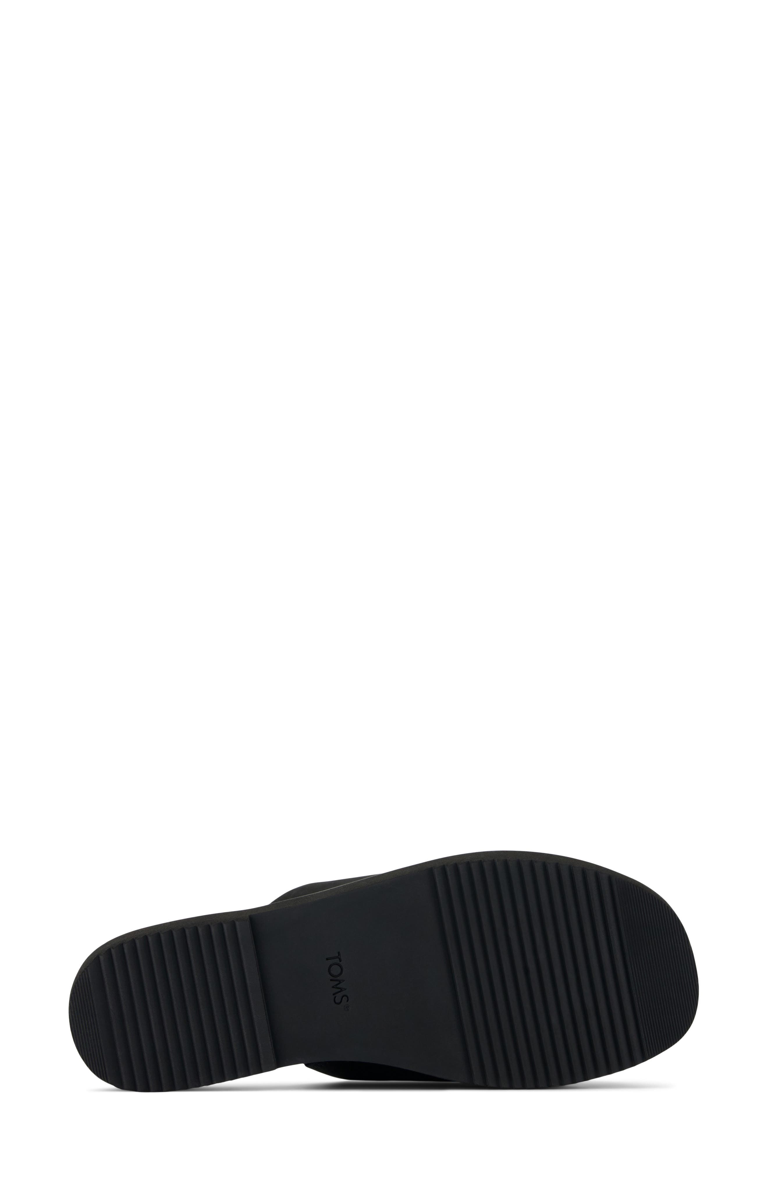 TOMS Mae Crossover Slide Sandal, Alternate, color, Black