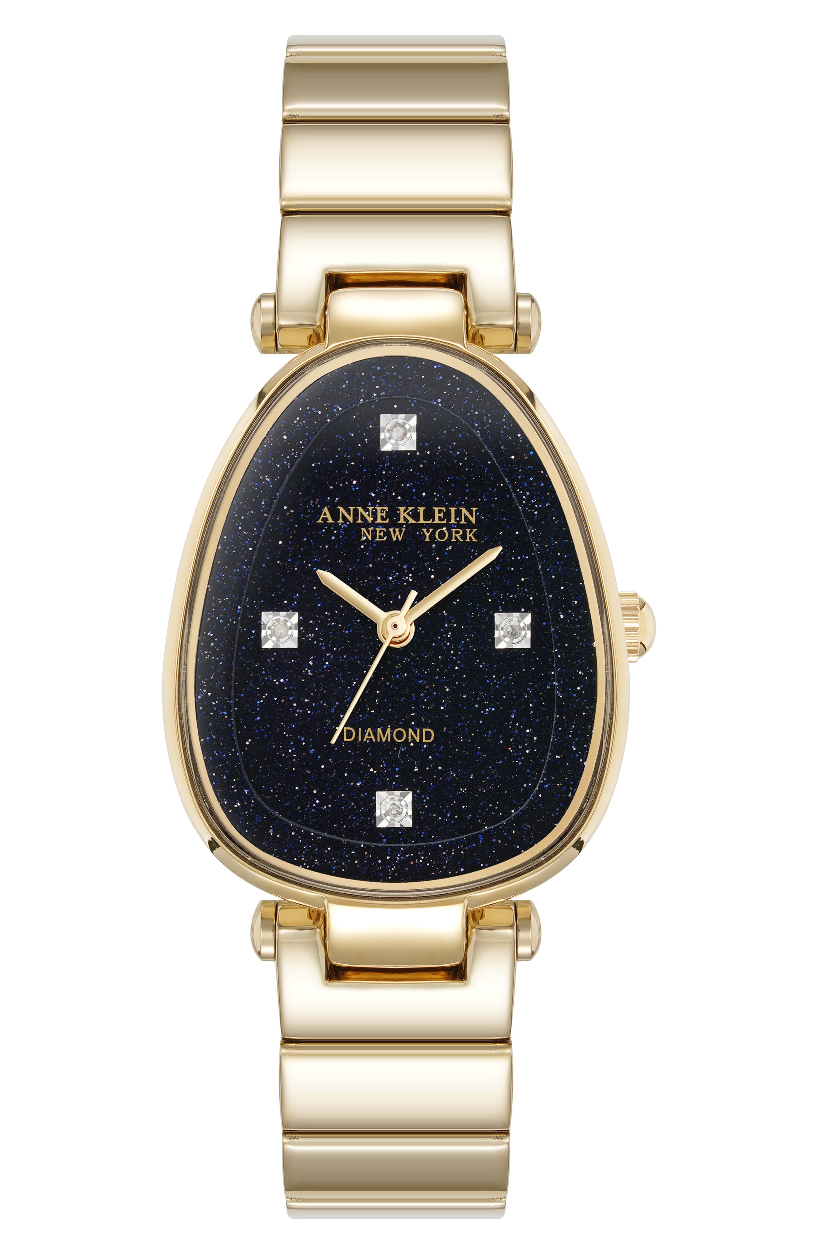 Anne Klein Diamond Dial Three Hand Quartz Bracelet Watch, 26mm x 38mm