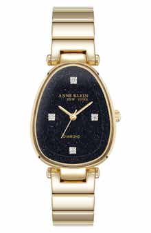 Anne Klein Diamond Dial Three Hand Quartz Bracelet Watch, 26mm x 38mm