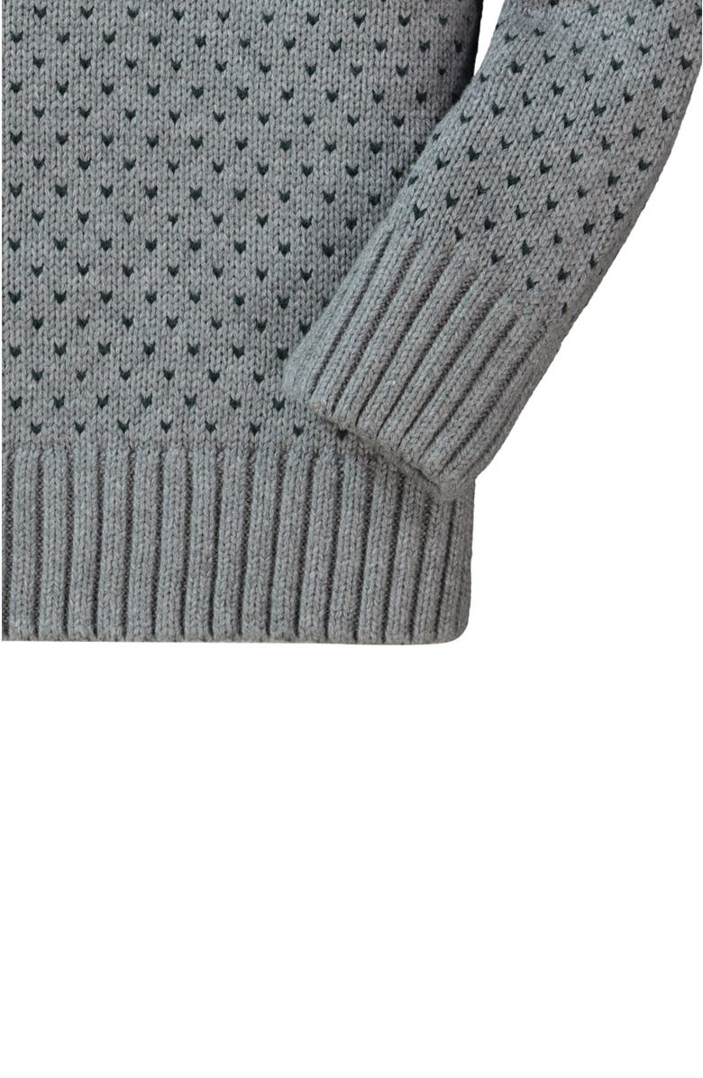 Hope & Henry Baby Boys' Crew Neck Pullover Sweater, Infant, Alternate, color, Gray And Green Fairisle
