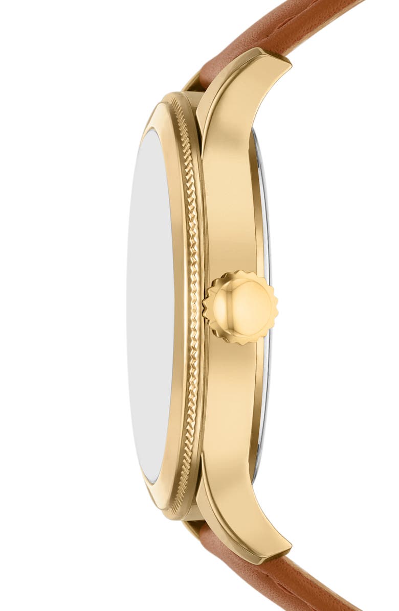 Fossil Brynn Multifunction Leather Strap Watch, 38mm, Alternate, color,