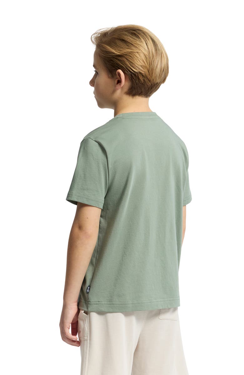 Psycho Bunny Kids' Berni Embroidered Wordmark Cotton Graphic T-Shirt, Alternate, color, Sea Spray