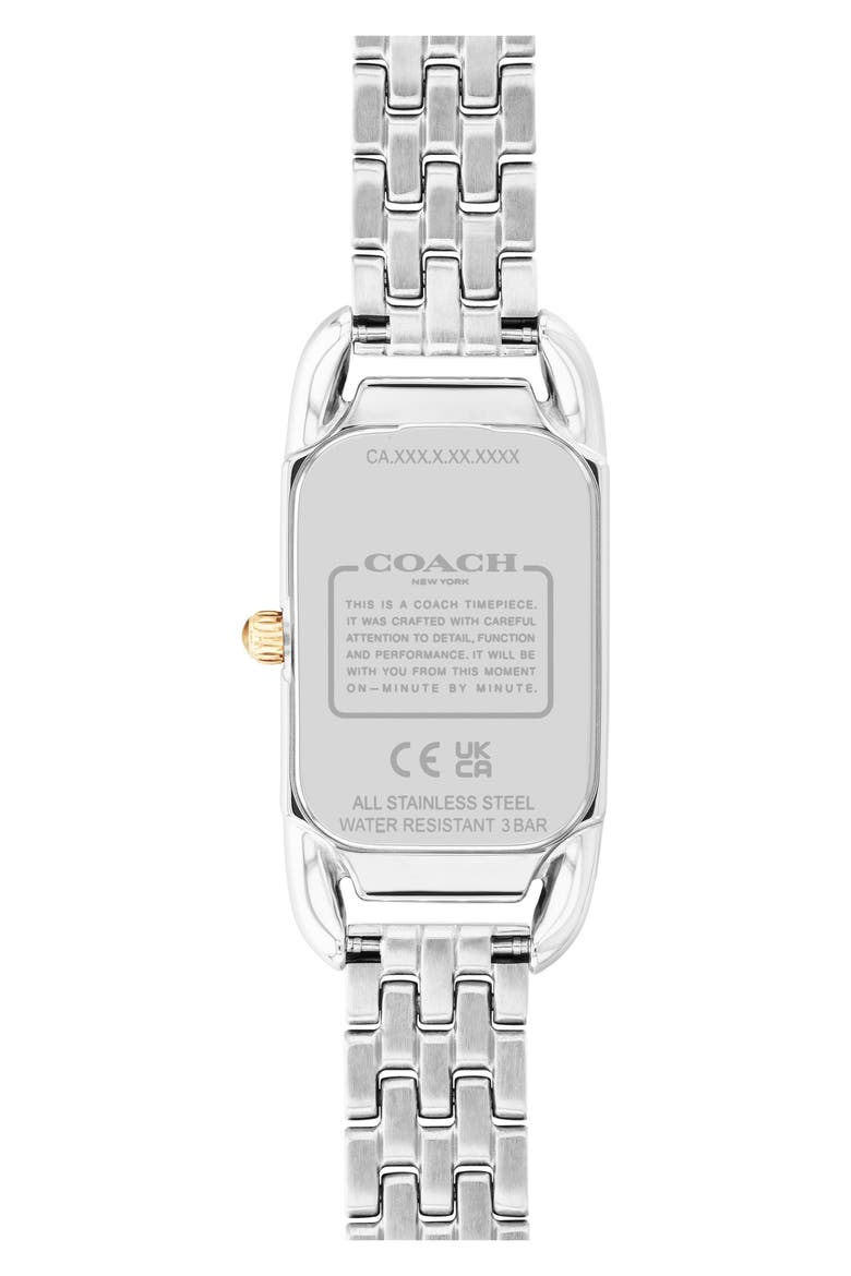 Cadie Bracelet Watch, 17.5mm x 28.5mm, Alternate, color, SILVER WHITE