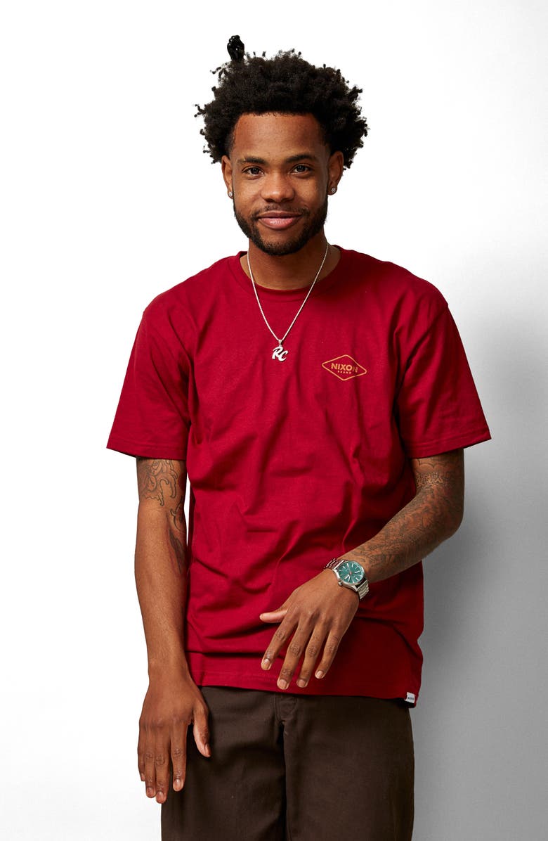 Nixon Sentry Solar Leather Strap Watch, 40mm, Alternate, color, Silver / Jasper