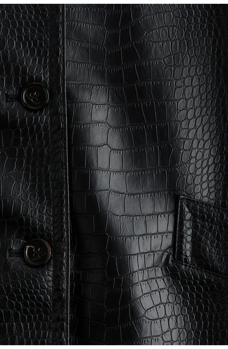 H&M Coated Jacket, Alternate, color, Black