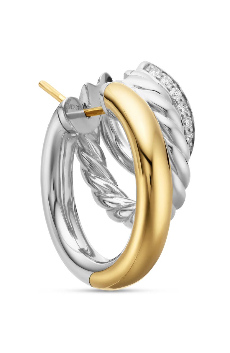 David Yurman Mercer<sup>™</sup> Pavé Diamond Multi Hoop Earrings, Alternate, color,