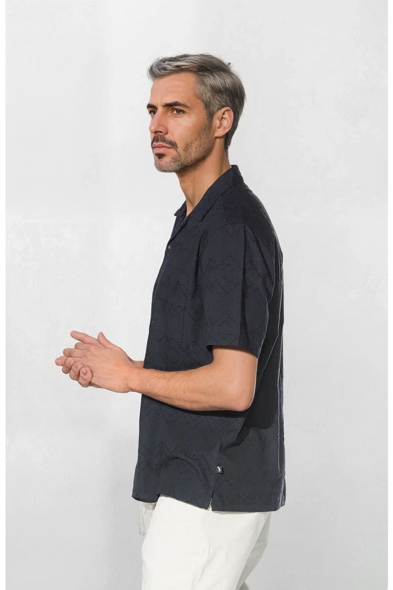 Marina Chevron Shirt, Alternate, color, Black