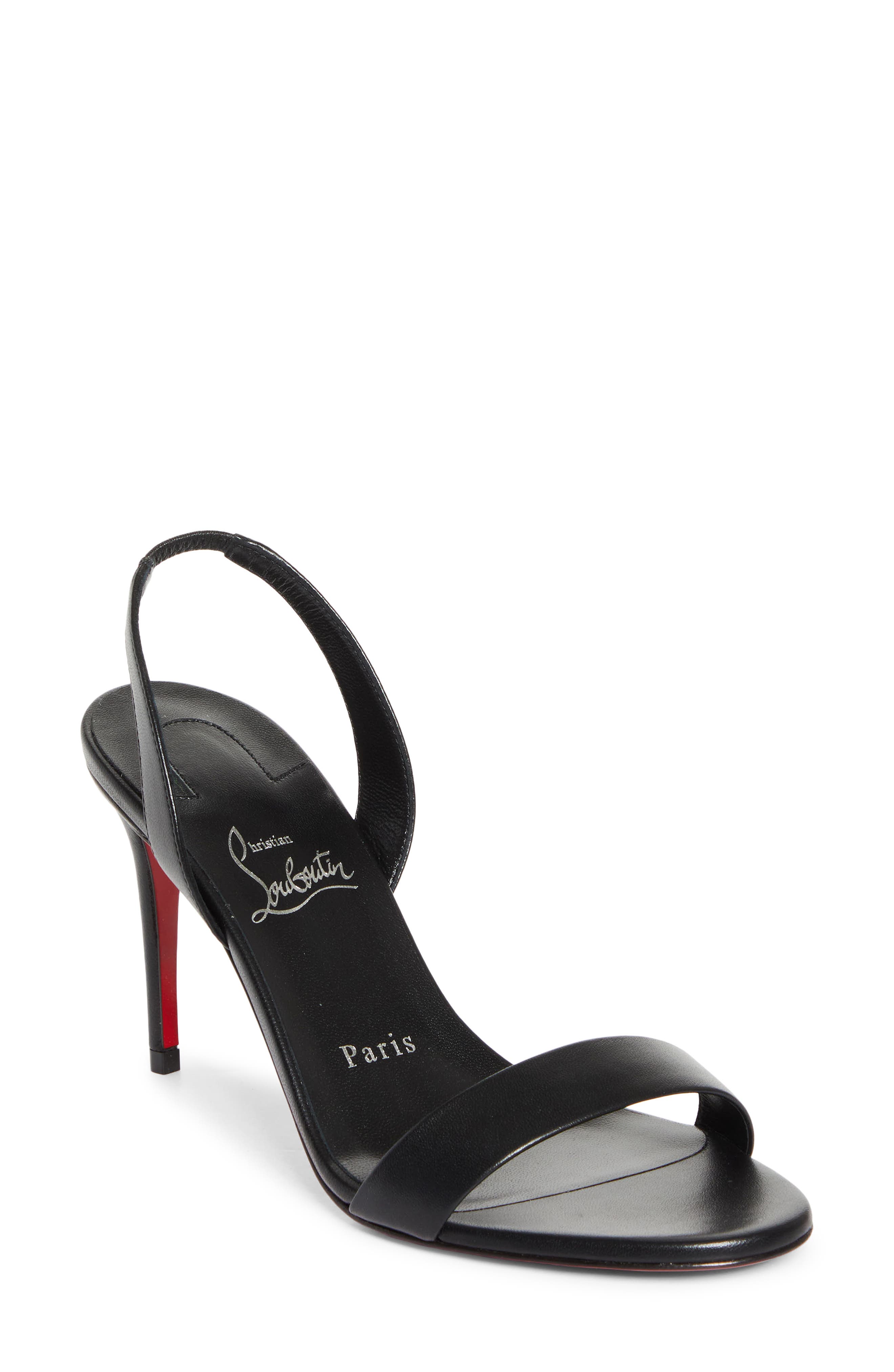 Christian Louboutin Marilyn Slingback Sandal, Main, color, B439 Black/ Lin Black