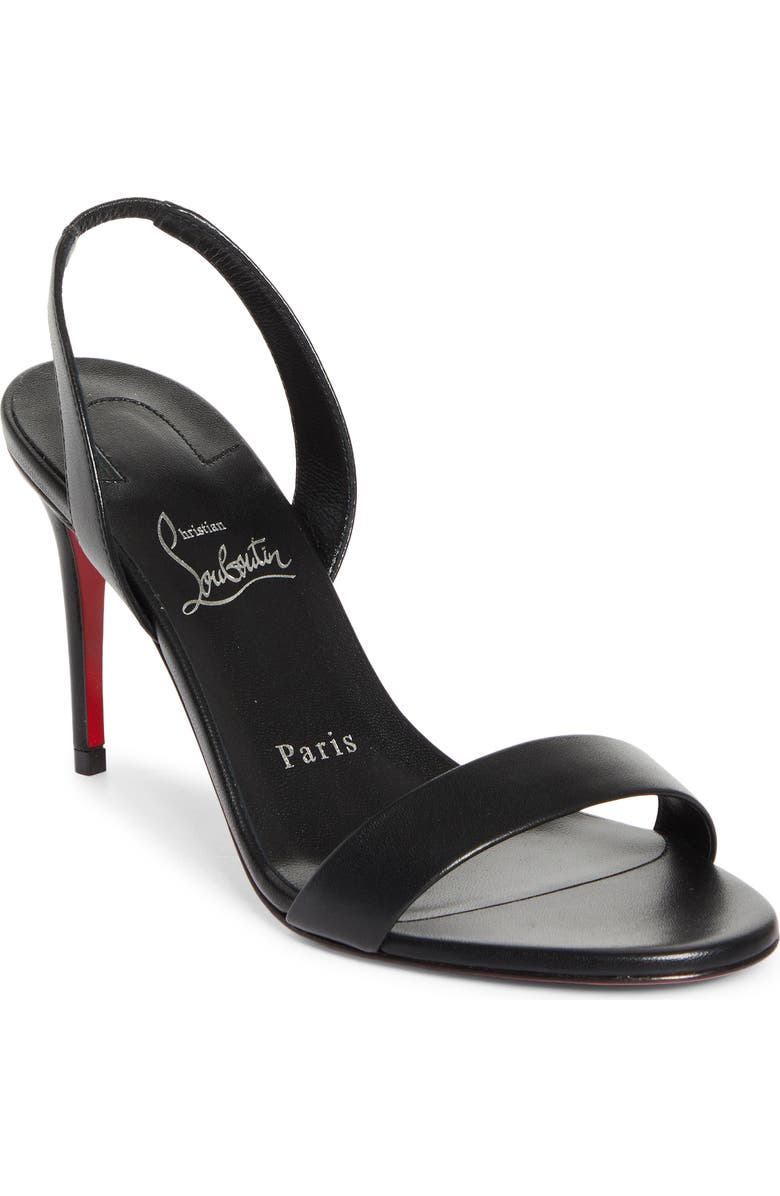 Christian Louboutin Marilyn Slingback Sandal, Main, color, B439 Black/ Lin Black