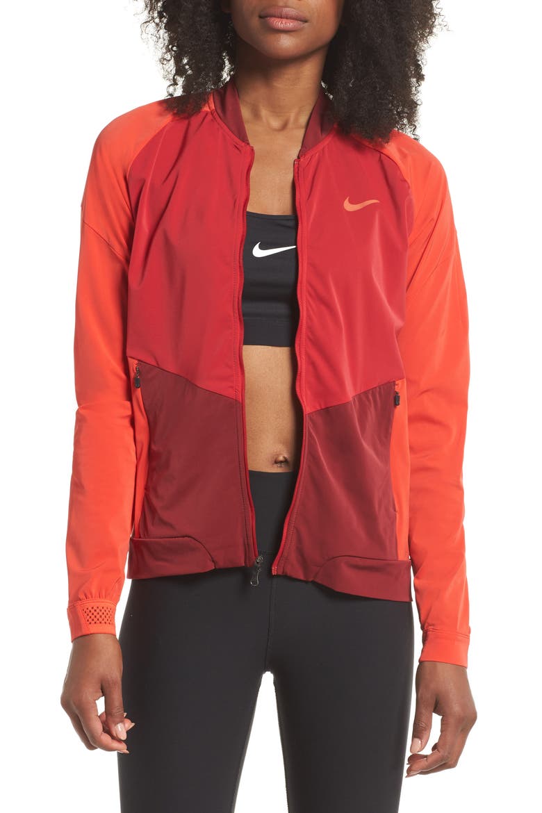 Dry Stadium Jacket, Main, color, HABANERO RED/ CORAL