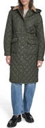 Levi's Diamond Quilted Hooded Long Coat